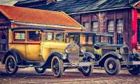 Puzzle Ford et Pontiac vintage