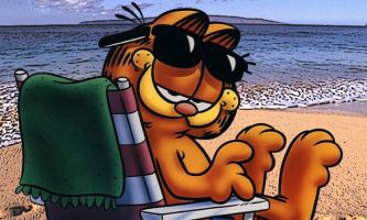 puzzle Garfield, Désolé, la place est prise ...hi, hi !