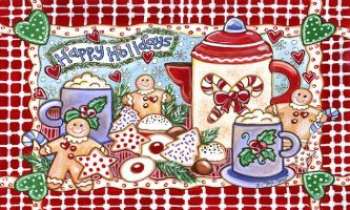 953 | Saison de douceurs - Une peinture très brillante et colorée pour une saison festive de Noël.