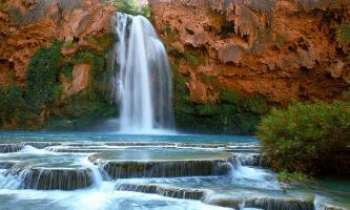 1171 | Havasu Falls - Ces chutes ne se découvrent qu'au prix d'une longue et laborieuse marche dans le Grand Canyon, en Arizona. Mais la récompense en vaut la peine.
