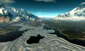 1788 | Mer de Glace - La Mer de Glace : 2ème glacier des Alpes, visible de Chamonix, France. Elle commence à 3900M sur la pente Nord des Alpes, et descend jusqu'à 1400M. 40km2 de superficie. 7km de long, profondeur  200m - Une des premières attractions touristiques de montagne en Europe. 