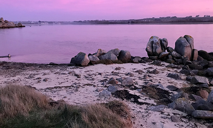 puzzle La baie du Kernic, Coucher de soleil sur la Baie du Kernic. Trop belles couleurs ce soir-là