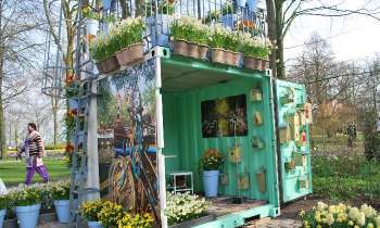 11158 | deco florale - dans le parc floral de keukenhof ,jolie déco insolite