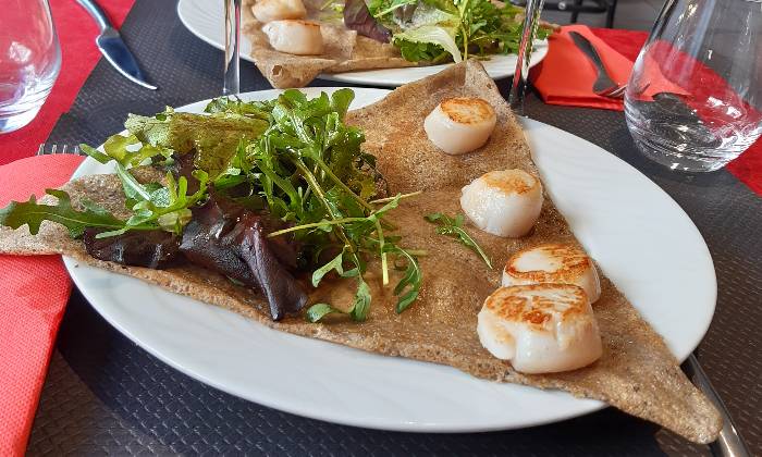 puzzle Coquilles Saint-Jacques, Recette Bretonne (Saint Jacques, galette et salade)