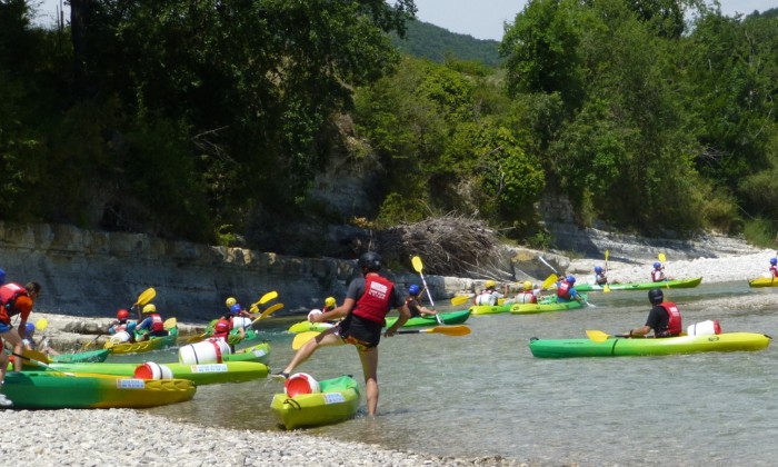 puzzle kayaks, kayaks sur la Drôme