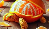 Puzzle tortue orange